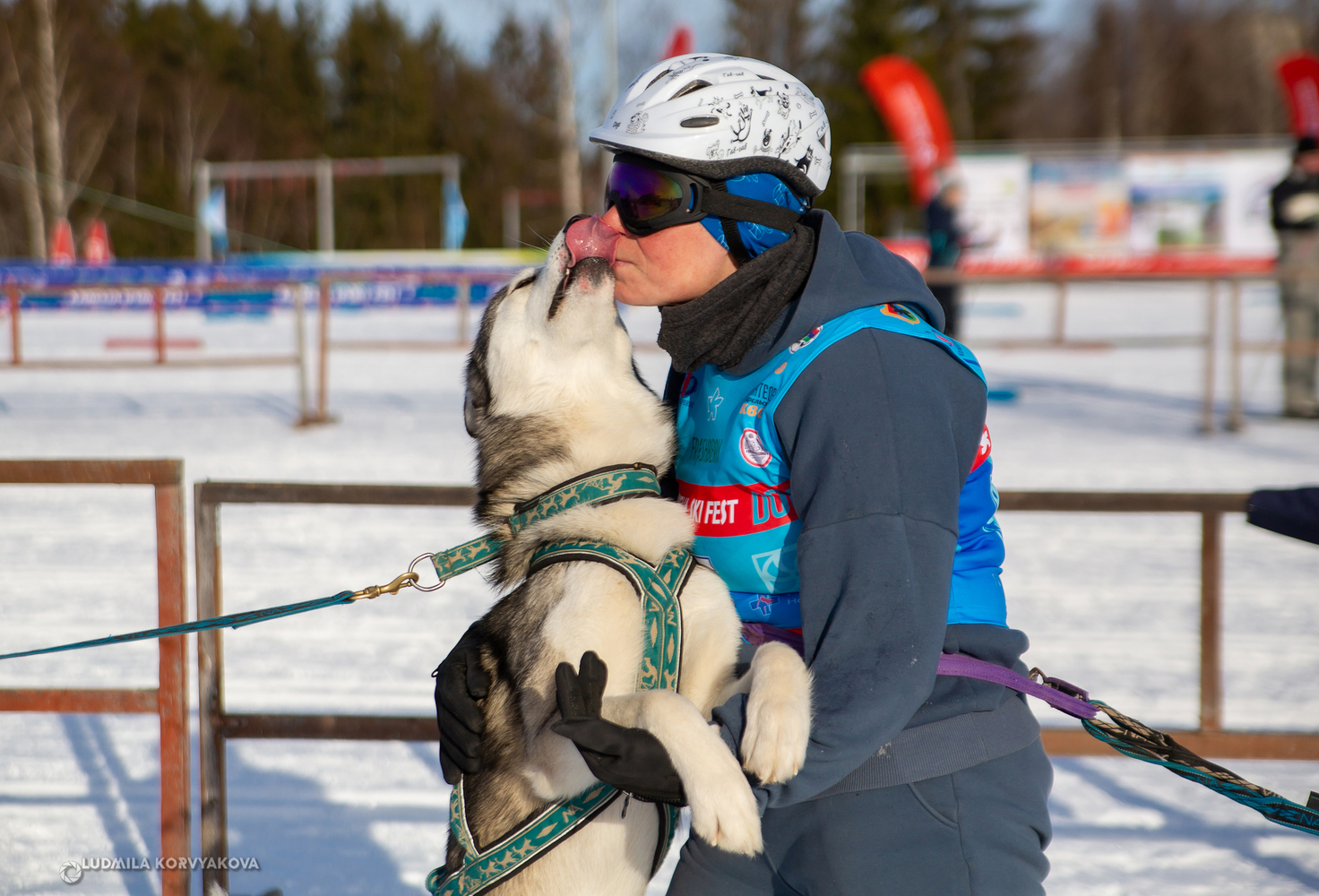 Улыбчивые лыжники и не менее улыбчивые собаки посоревновались в Петрозаводске