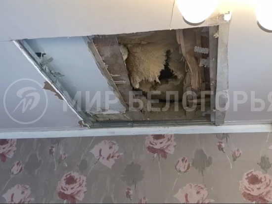 В Белгородском районе обломок сбитого снаряда упал рядом со спящей женщиной