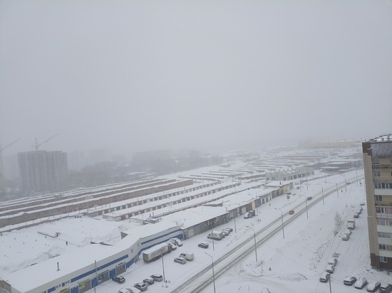 В Новосибирске 19 марта начался мощный снегопад