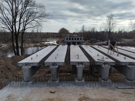 В брянском селе Смолевичи капитально ремонтируют мост