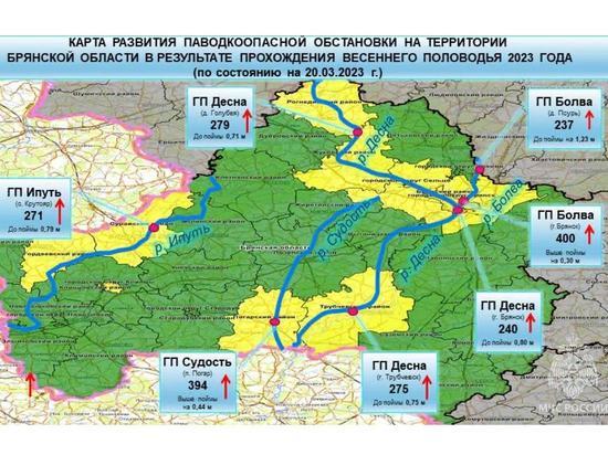 В МЧС по Брянской области предупредили о вероятности затопления 14 приусадебных участков на территории региона