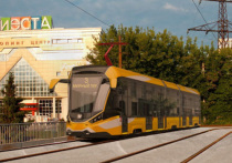 Современные жёлтые низкопольные вагоны, стильный дизайн — такое изображение появилось в саратовском Telegram-канале «Скоростной трамвай»