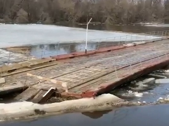 В Шацком районе Рязанской области течением унесло наплавной мост