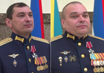 Наши русские военлеты майор Василий Вавилов и майор Сергей Попов, завалившие над Черным морем американский беспилотник MQ-9 Reaper, получили ордена Мужества