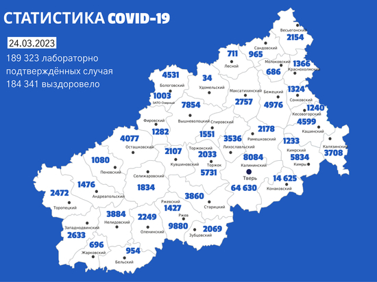 Карта коронавируса в Тверской области: в каких муниципалитетах заболели люди