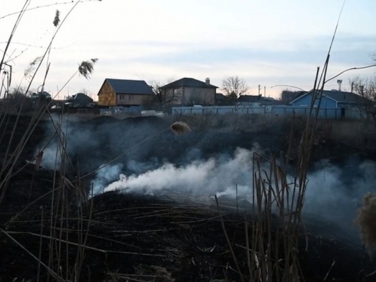 В Волгограде потушили пожар возле домов в частном секторе 24 марта