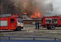 В главке МЧС по Ростовской области сообщили, что в Аксае загорелись ангары с целлюлозной продукцией на Новочеркасском шоссе