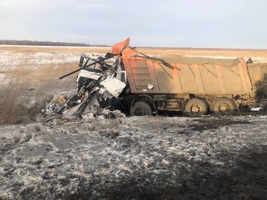 Водитель МАЗа погиб в лобовом столкновении с другим большегрузом на трассе Омск-Тюмень
