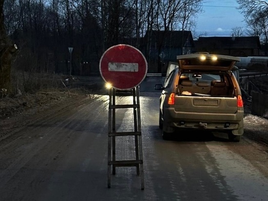 В Новгородской области подтопило автомобильную дорогу из Сольцов до границы региона