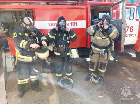 На предприятии в Ясногорске работали пожарные