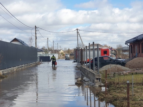 В Псковском районе круглосуточно откачивают воду после паводка