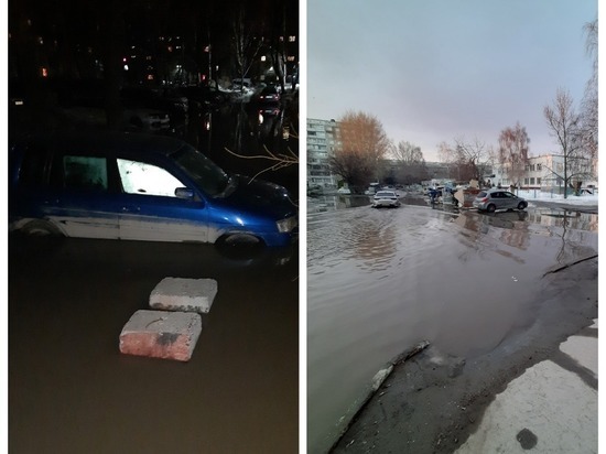 В Новосибирске жители рассказали о затопленных машинах на улице Забалуева