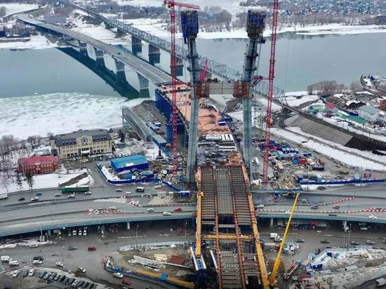 Группа «ВИС» завершила строительство пилона четвертого моста через Обь в Новосибирске