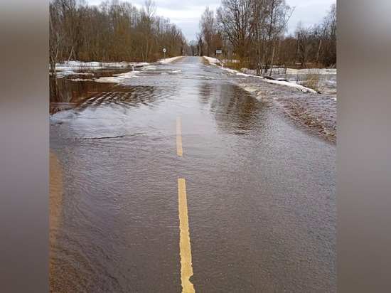 Вода перекрыла движение по шести трассам в Новгородской области