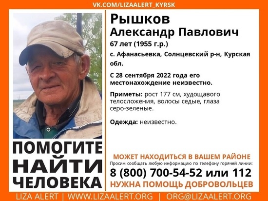 В Курской области полгода ищут пропавшего без вести пенсионера