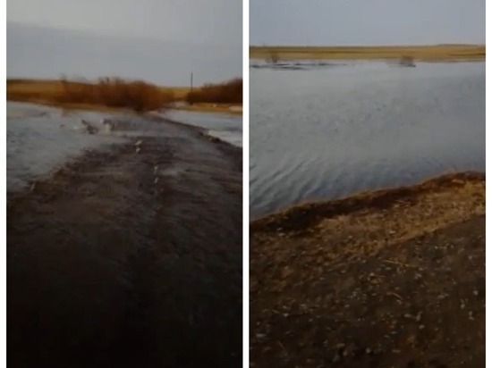 В Новосибирской области затопило дорогу между селом Мокрушино и деревней Колтырак