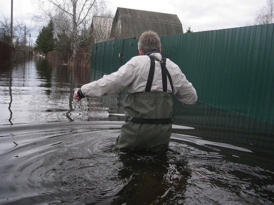Большая вода пришла в поселок Луговой, в частности затопило близлежащие дачные участки.