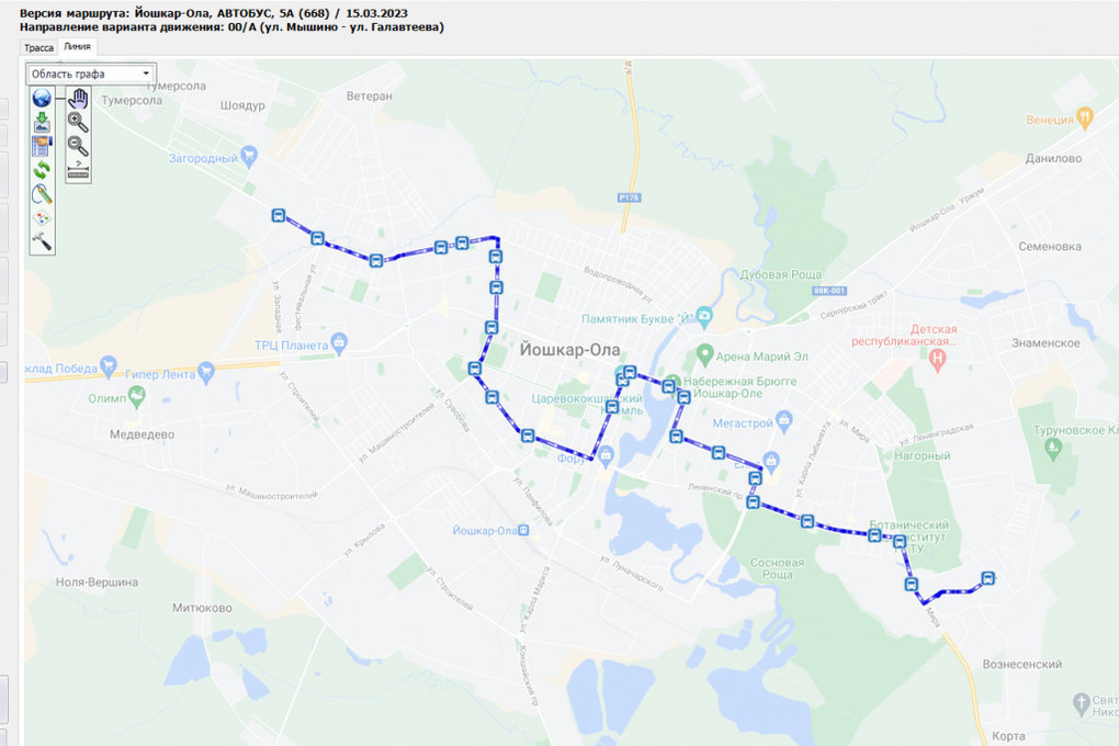 Новая схема движения общественного транспорта в йошкар оле