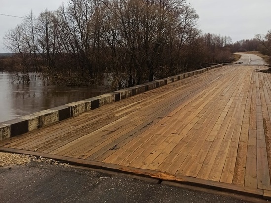 В Кораблинском районе низководный мост освободился от воды