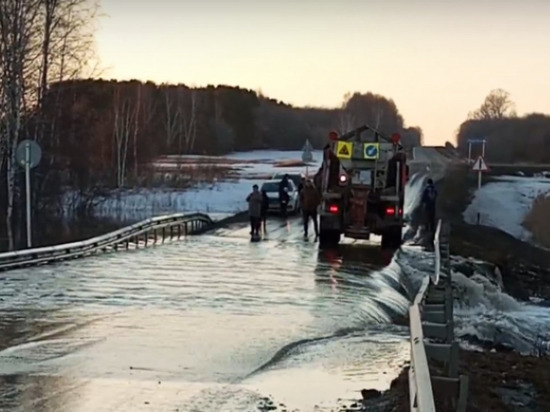 В Новосибирской области затопило мост в Тогучинском районе