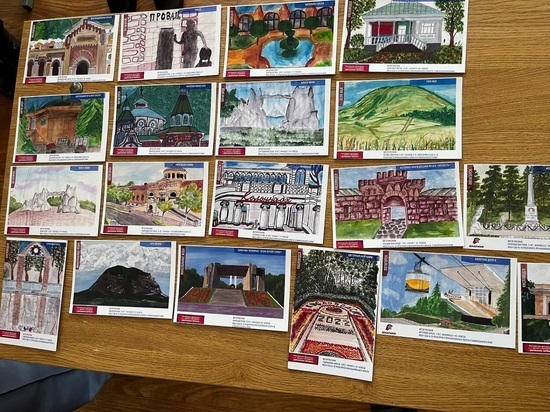 Школьники Ставрополья делают открытки с видами курортных Кавминвод