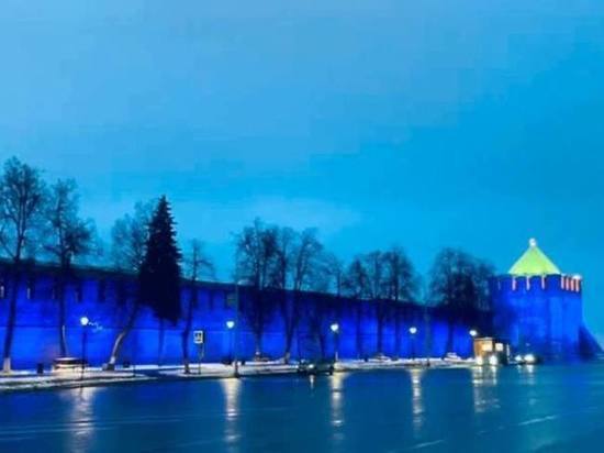 Девять значимых объектов в Нижнем Новгороде окрасятся в синий цвет 2 апреля