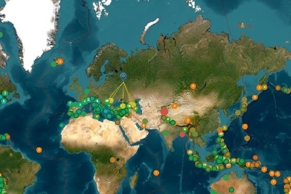 Землетрясение карта мира онлайн