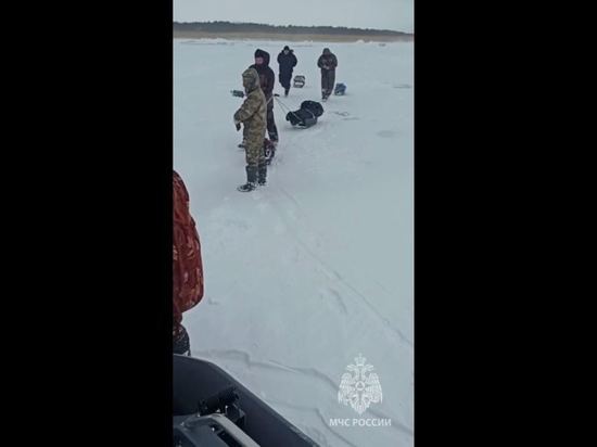 В деревне Леднева спасли 12 человек, которые уплыли на льдине далеко от берега