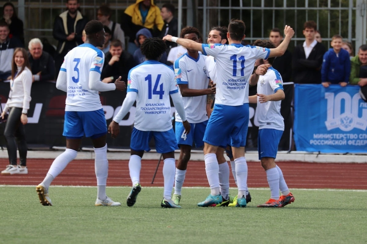 Footballers of KubSU started with a victory in the Student Superleague