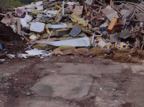 В Ельце начали убирать огромную свалку мусора у земской управы
