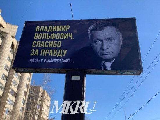 Баннеры с изображением Жириновского появились в Чите