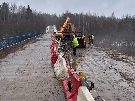 На мосту через реку Отня в Любытинском районе организовано реверсивное движение