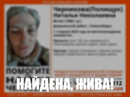 В Новосибирске прекратили поиски пенсионерки, пропавшей после поездки на такси