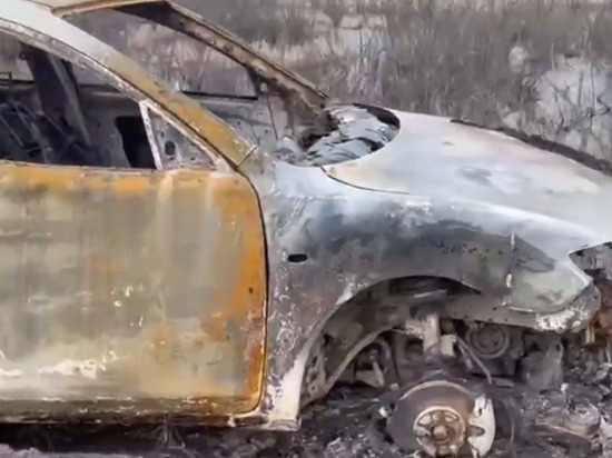 В российском регионе нашли обгоревший автомобиль с костями