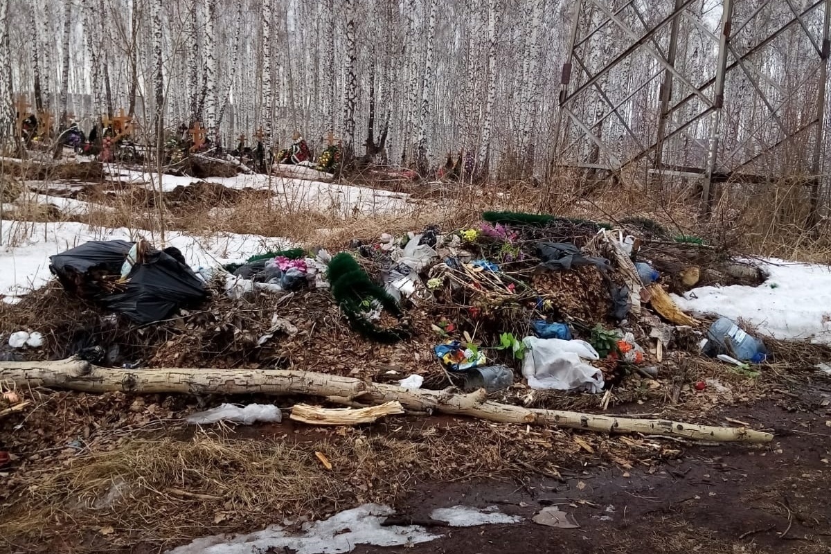 В Красноярском крае жители города Бородино пожаловались на мусор на  кладбище - МК Красноярск