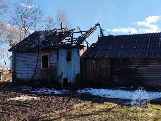 В Новгородском районе по неизвестным причинам загорелась баня