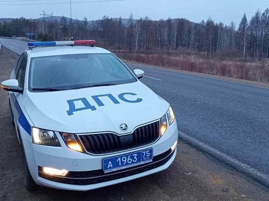 ДПС из-за снега дежурит на трассе в Петровск-Забайкальском районе