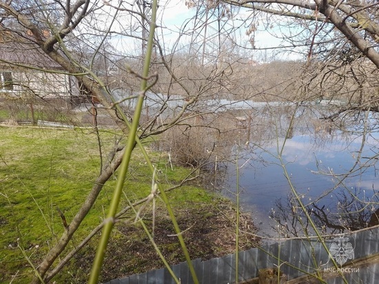 В Смоленске река Днепр подтопила приусадебные участки на улице Большая Краснофлотская