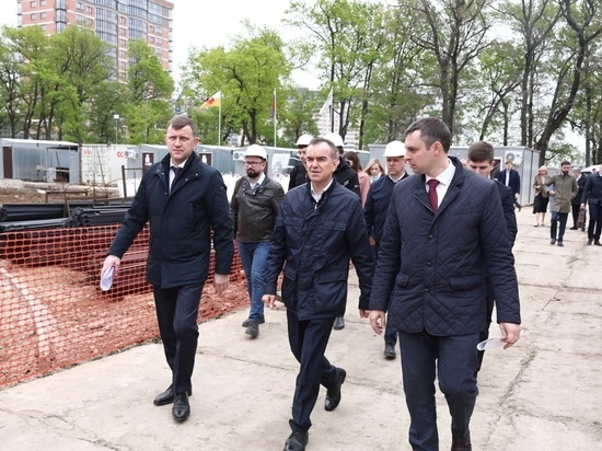 Губернатор Кубани Вениамин Кондратьев посетил строящиеся школы в микрорайоне «Самолёт» в Краснодаре