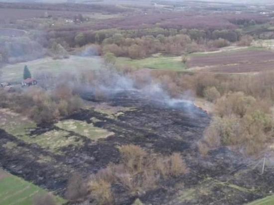 В Курской области с помощью беспилотника обнаружили пожар и нарушителя