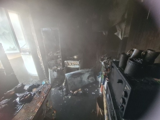 В Железногорске выгорела кухня в квартире на улице Мира