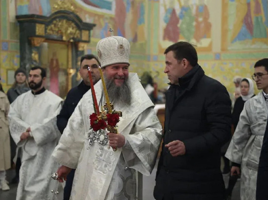 Евгений Куйвашев и Алексей Орлов приняли участие в пасхальном богослужении