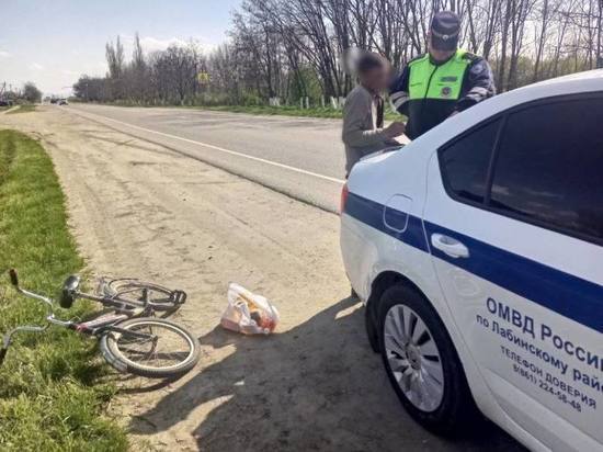 В Лабинском муниципалитете правоохранители остановили нетрезвого велосипедиста