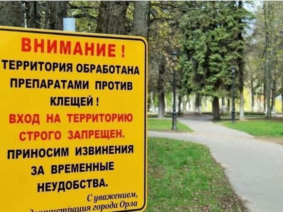 В Орле от клещей обработают 17 общественных пространств