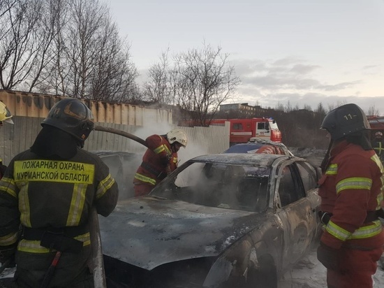 Два автомобиля Ford сгорели за вечер в Росляково