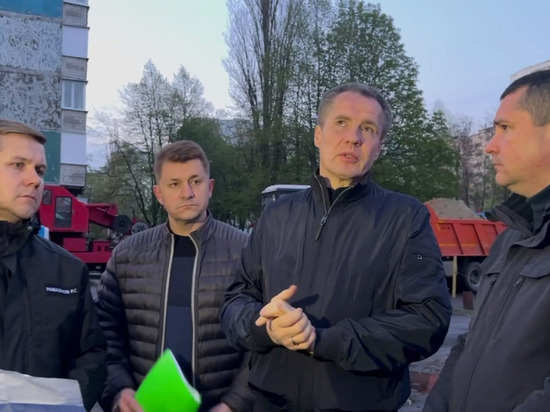 Вячеслав Гладков оценил восстановление дома по улице Шаландина в Белгороде