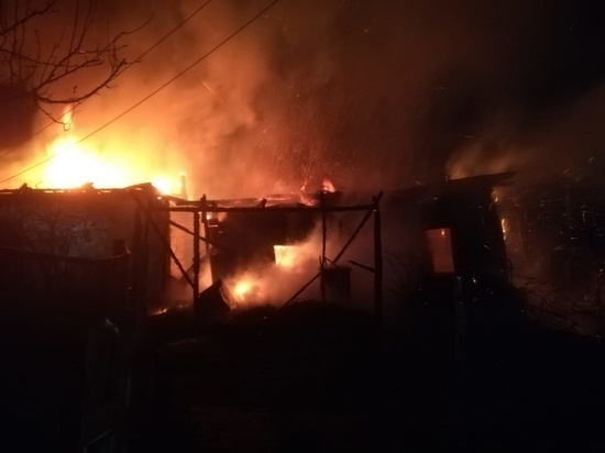 Два человека пострадали при пожаре в чеховской деревне прошедшей ночью