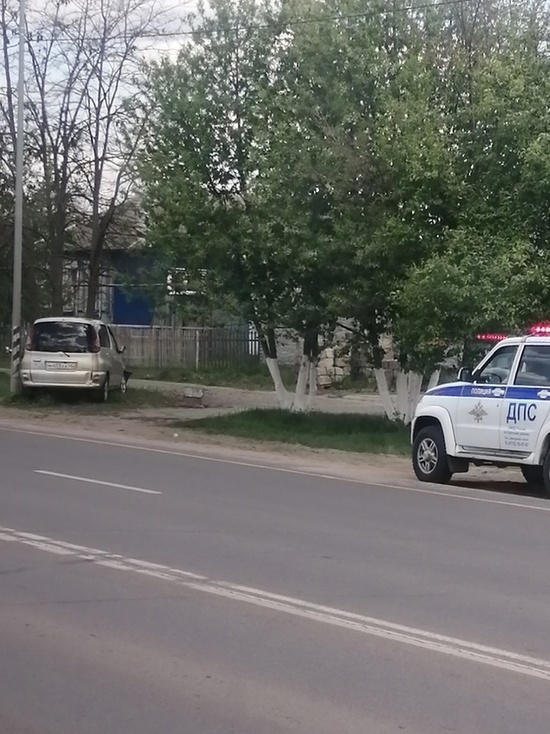 В Курской области автомобиль Toyota Funcargo въехал в дерево на обочине