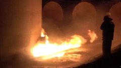 Пожар на нефтебазе в ЛНР произошел из-за атаки украинского дрона: видео