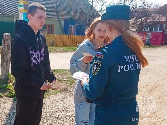 Инспекторы МЧС продолжают рассказывать смолянам о вреде пала сухой травы